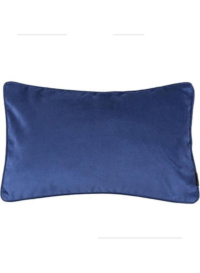 Buy Solid Design Decorative Pillow Blue 50x30cm in Saudi Arabia