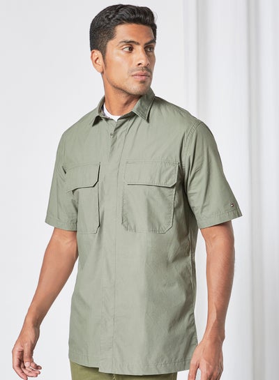 Buy Utility Pocket Shirt Green in UAE