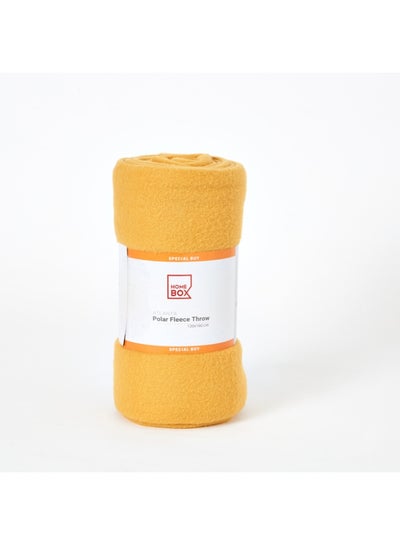 Buy Atlanta Polar Throw Fleece Yellow 120 x 160cm in UAE