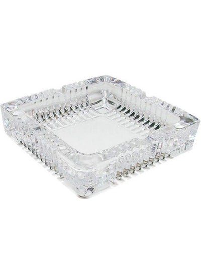 Buy Natural Clear Square Glass Ash Tray Clear (17.5 X 17.5 X 4.5cm in UAE