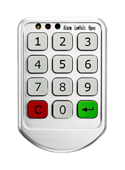 Buy Electronic Cabinet Lock Keypad Silver 12.50x5.70x7.20cm in Saudi Arabia