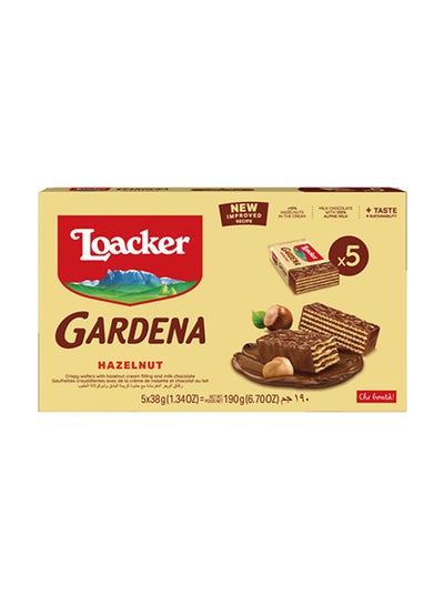 Buy Gardena Hazelnut Coated Wafers 38grams Pack of 5 in UAE