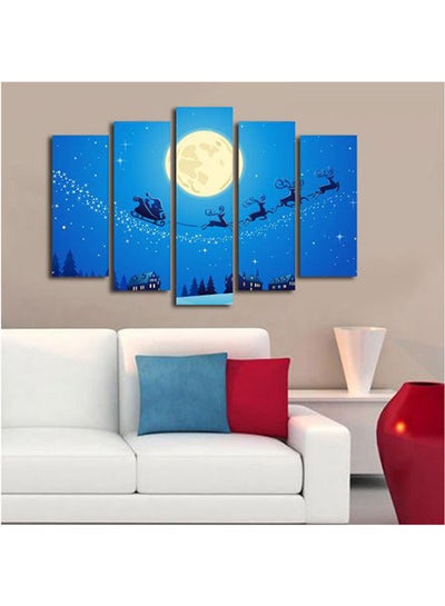 Buy Christmas Wall 5Patnoel-2 Decorative Canvas Painting Multicolour 105 x 70cm in Egypt