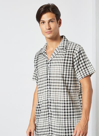 Buy Checkered Print Shirt Grey in UAE