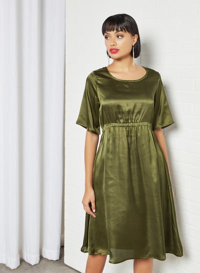 Buy Casual Stylish Dress Green in Saudi Arabia