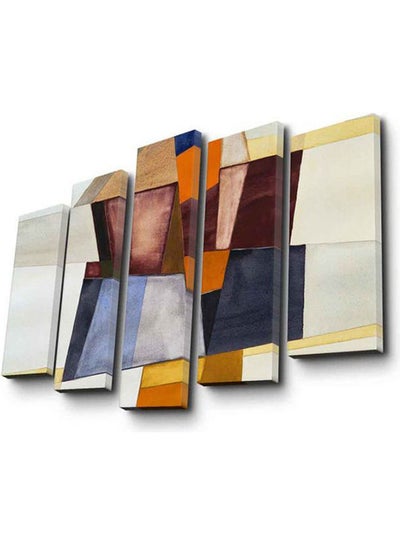 Buy Decorative 5Patk-224 Canvas Painting 5 Piece Set - Mixed Media Multicolour 105 x 70cm in Egypt