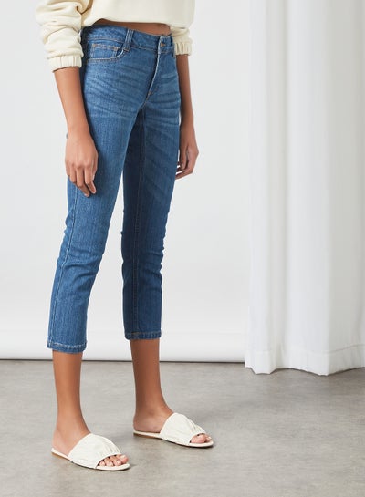 اشتري Relaxed Straight Fit Jeans Light Blue في السعودية