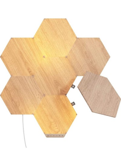 Buy Elements Wood 7 Panel Hexagons Light Kit Brown in UAE