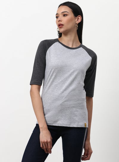 Buy Casual Stylish T-Shirt Grey in UAE