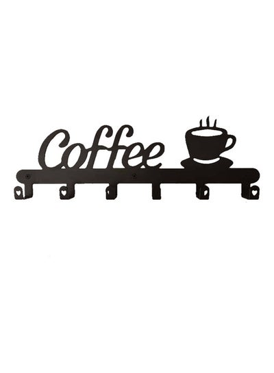 Buy Coffee Shaped Hook Rack black in Saudi Arabia