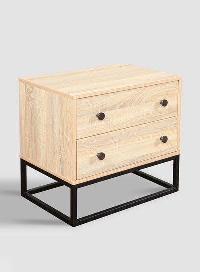 Buy Bedside Table - Size 600 X 390 X 550 Beige Nightstand Comdina - Bedroom Furniture Beige 600*390*550mm in UAE