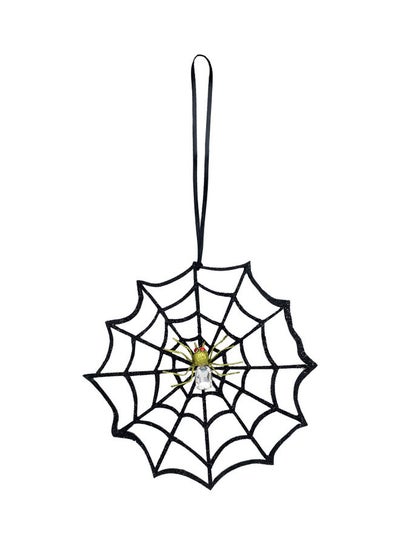 اشتري Halloween Glitter Spider Web Black 18cm في الامارات