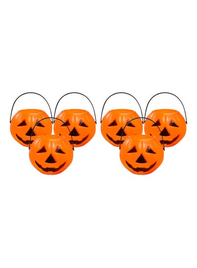 Buy 6-Piece Mini Pumkin Baskets Multicolour in UAE