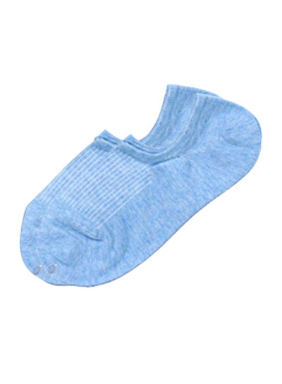 Buy 2 Pairs Ribbed Low-Cut Socks Blue in UAE