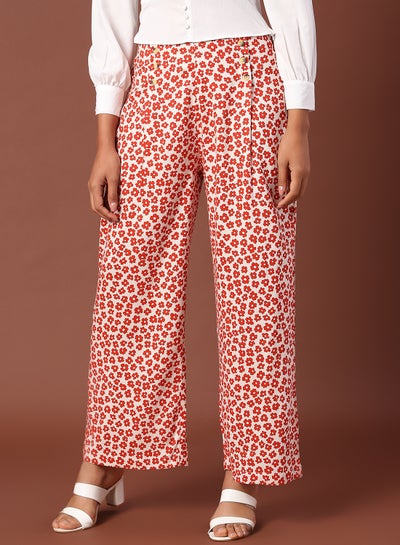 Buy Casual Mid-Rise Pants Multicolour in Saudi Arabia