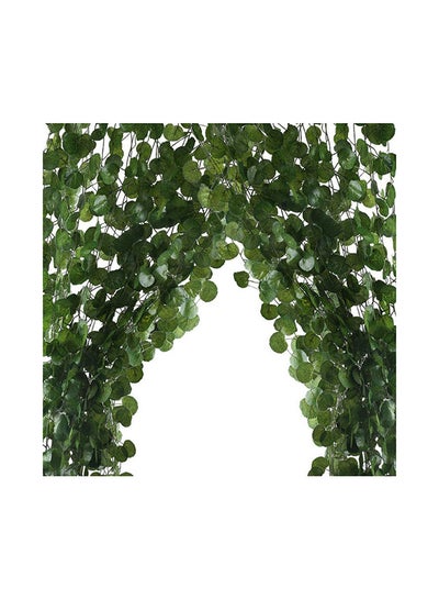 Buy 12 Strands Creeper Artificial Plant Leaves Green 220x14x3cm in UAE