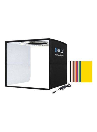 Buy 250mm Portable Folding Photography Light Box With 6 Double-Sided Background Paper Black in Saudi Arabia