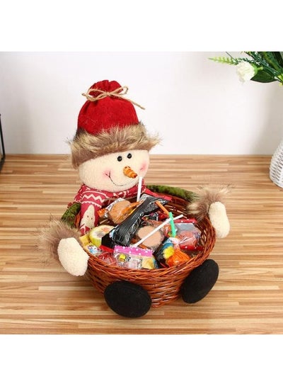 Buy 2-Piece Christmas Decorative Candy Basket Multicolour in UAE