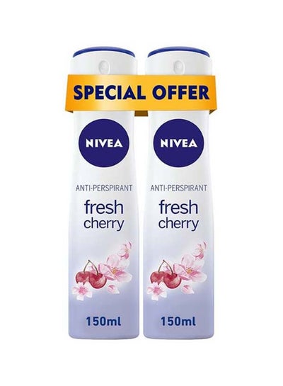 Buy Fresh Cherry Antiperspirant Deodorant 150ml Pack Of 2 in UAE