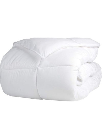 Buy Single Downproof Duvet Cover Cotton White 160x220cm in UAE
