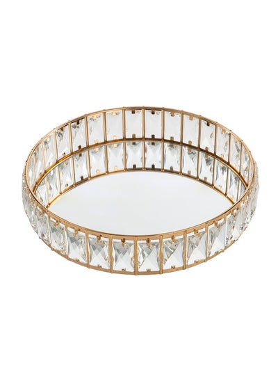 Buy Shane Medium Size Tray Gold/Clear in UAE