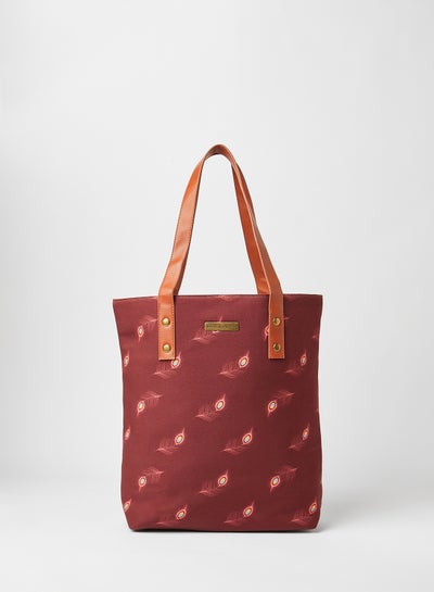 Buy Feathers Classic Tote Bag Burgundy in Egypt