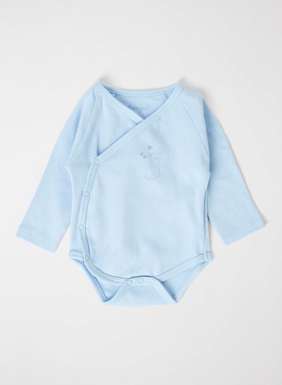 Buy Baby Side Snap Bodysuit Light Blue in Saudi Arabia