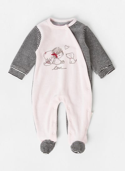 Buy Baby Graphic Print Bodysuit Pink in UAE