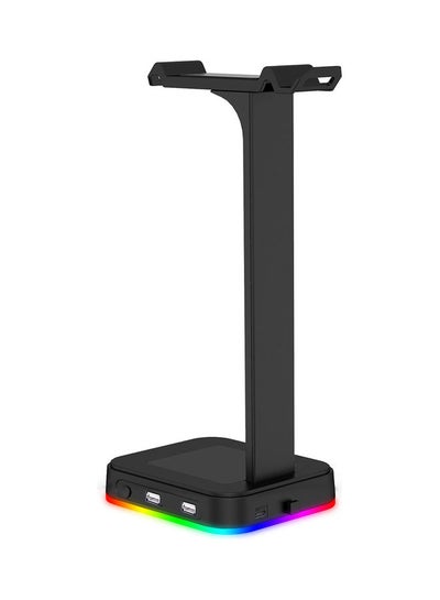 Buy RGB Gaming Detachable Headphone Holder Black in Saudi Arabia