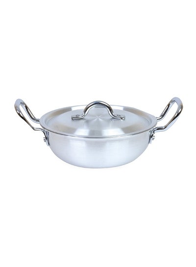 Buy Aluminium Kadai With Lid Silver in UAE