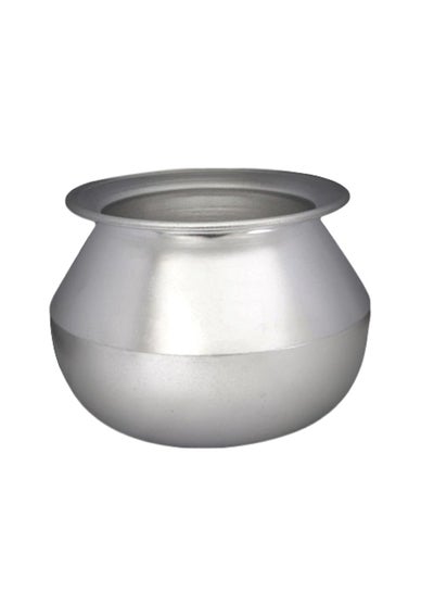 Buy Traditional Indian Rice Cooking Pot/ Kalam With Lid Silver 5Liters in UAE