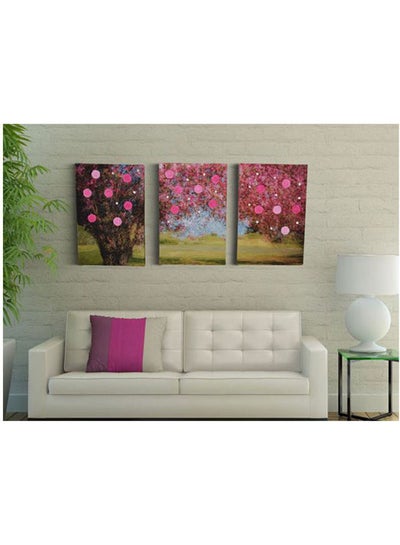 Buy Nature And Landscape Painting Set - Mixed Media Multicolour 60 x 135cm in Egypt