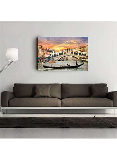 Buy Riolta Bridge And Venice Painting - Mixed Media Multicoloour 90x60cm in Egypt