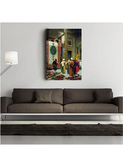 Buy Carpet Seller Painting - Mixed Media Multicolour 60x90cm in Egypt