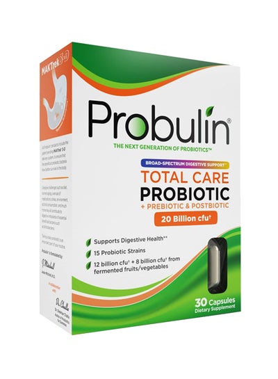 Buy Total Care Probiotic + Prebiotic and Postbiotic Capsules 30's in Saudi Arabia