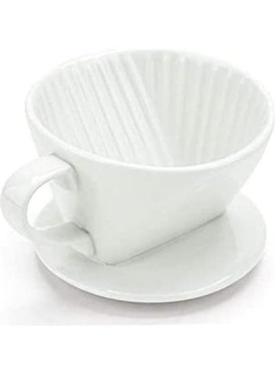 Buy Coffee Dripper White 8.7 x 5.87 x 4.41cm in Saudi Arabia