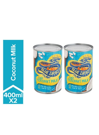 Buy Light Coconut Milk 400ml Pack of 2 in UAE