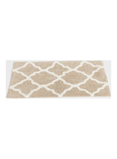 Buy Textured Bath Mat - 80x50 cms Beige 80cm in Saudi Arabia