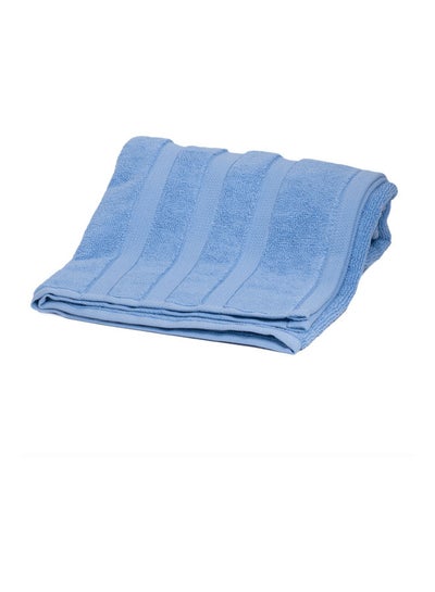 Buy Soft 100% Cotton Bath Towel Blue 50 X 90cm in Saudi Arabia