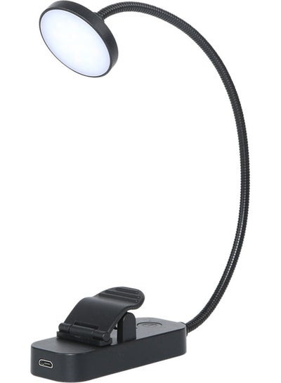 Buy LED Flexible Clip On Eye-Caring Book Reading Lamp Light - Type 2 Black 10.00X4.00X5.50cm in Saudi Arabia