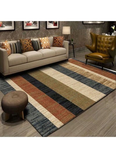 Buy Geometric Pattern Floor Carpet Multicolour 140x200cm in UAE