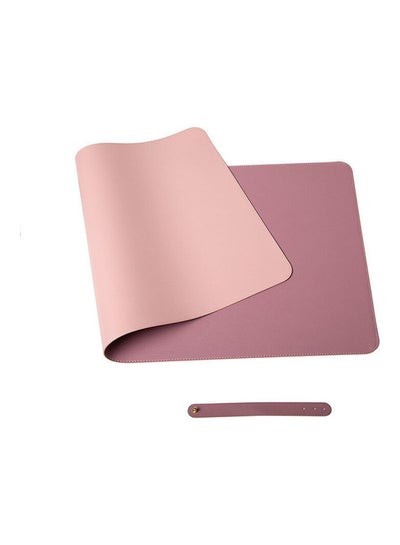 اشتري Double-Sided Universal Desk Mat, Desktop & Keyboard Mat, Large Mouse Pad PU Leather Waterproof Mat for Office Laptops, Home Table Protector [80x40cm] - Purple, Pink Purple, Pink في الامارات