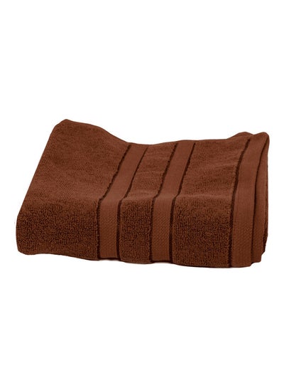 Buy 100% Soft Cotton Bath Towel Brown 50 X 90cm in Saudi Arabia