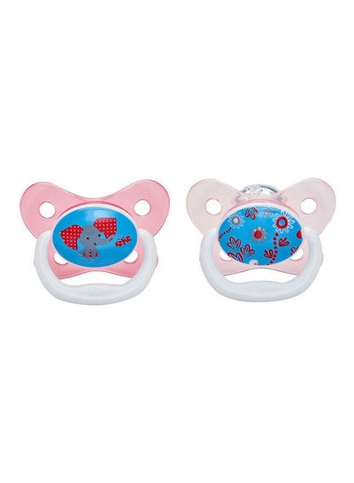 Buy 2-Piece Butterfly Shaped Pacifier Set Pink in Egypt