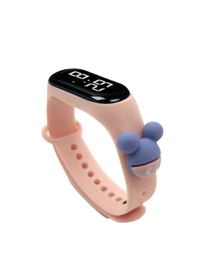 Buy M3 Cartoon Children's LED Electronic Waterproof Touch Watch Pink in Saudi Arabia