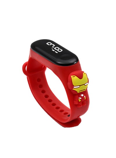 اشتري M3 Cartoon Children's LED Electronic Waterproof Touch Watch Red في السعودية