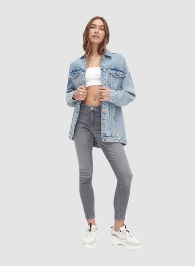 Buy Slim Fit Jeans Light Grey in Egypt