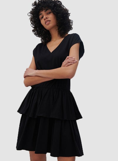 اشتري فستان قصير متدرج أسود في السعودية
