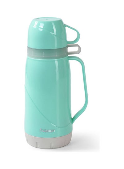 Buy Thermal Vacuum Flask with Glass Liner Green 600ml in UAE