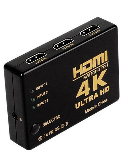 Buy Black Mini 3 Port Hdmi Switch 3X1 Hdmi Switcher 3 Input 1 Output Splitter Hdmi Port For Hdtv 1080P Video Black in Egypt